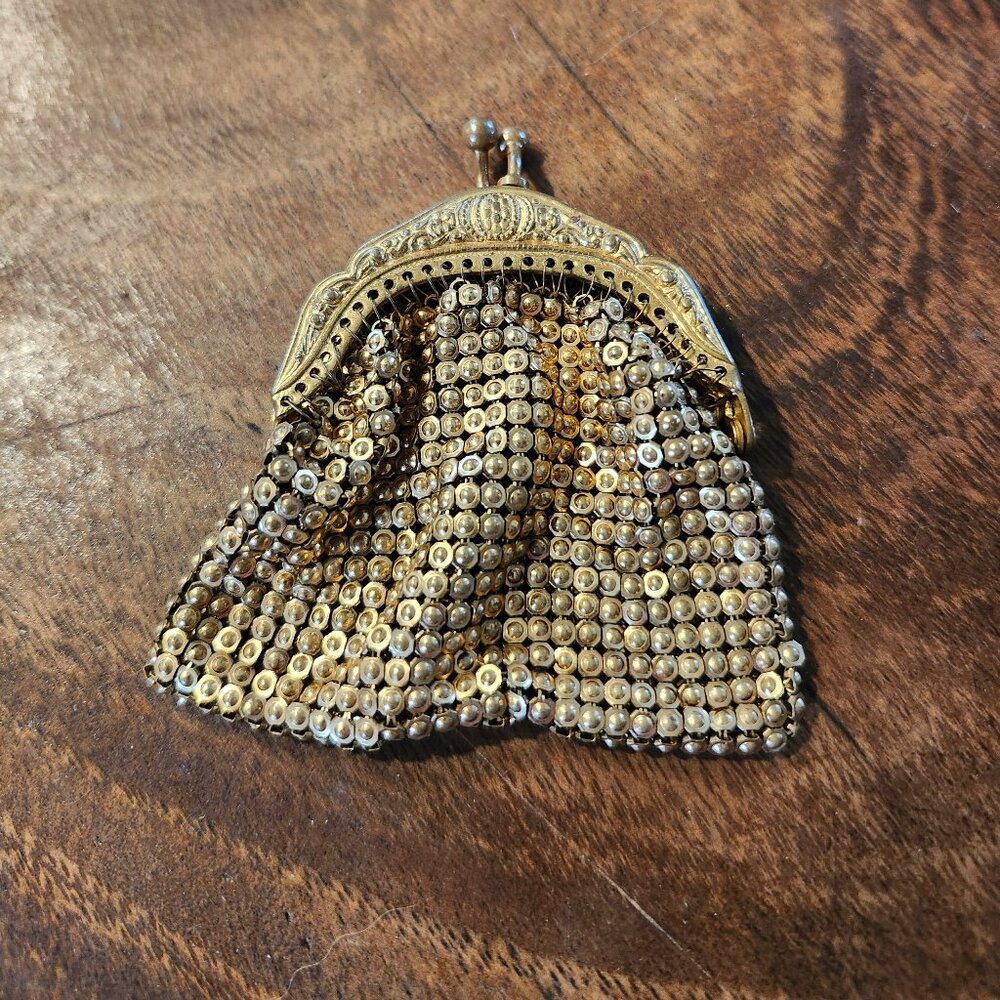 antique metal mesh purse